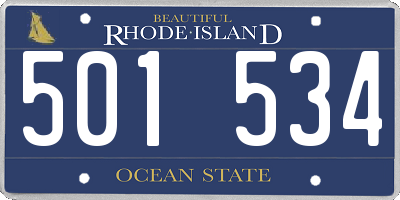 RI license plate 501534