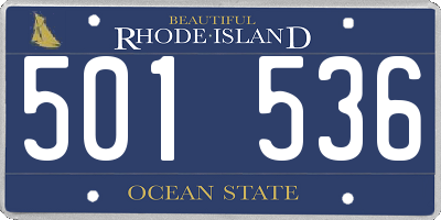 RI license plate 501536