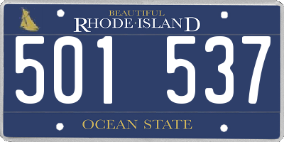 RI license plate 501537
