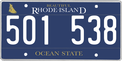 RI license plate 501538