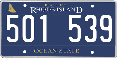 RI license plate 501539