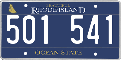 RI license plate 501541