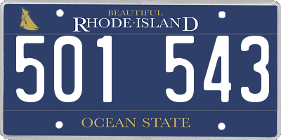 RI license plate 501543