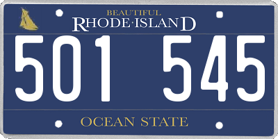 RI license plate 501545