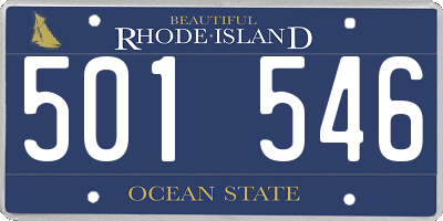 RI license plate 501546