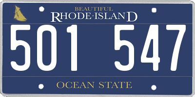RI license plate 501547