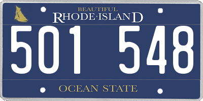 RI license plate 501548