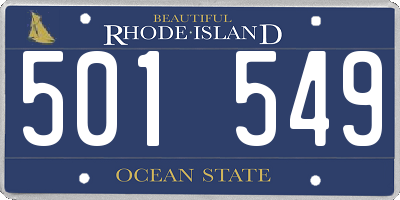 RI license plate 501549