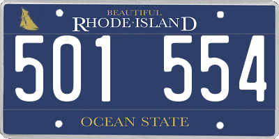 RI license plate 501554