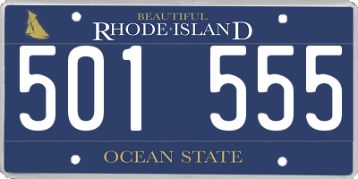 RI license plate 501555