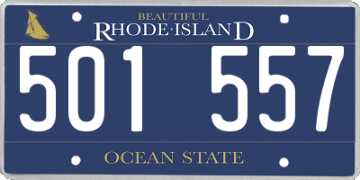 RI license plate 501557