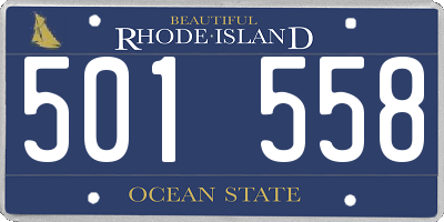 RI license plate 501558