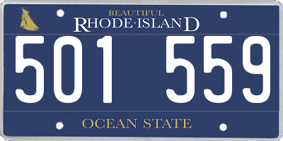 RI license plate 501559