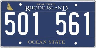 RI license plate 501561