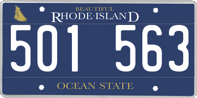 RI license plate 501563