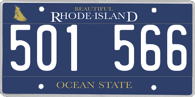 RI license plate 501566