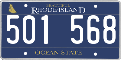 RI license plate 501568