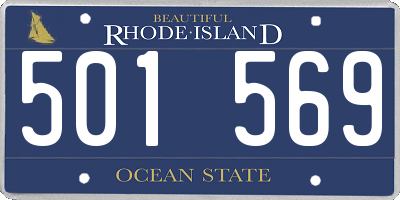 RI license plate 501569