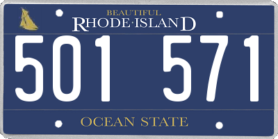 RI license plate 501571