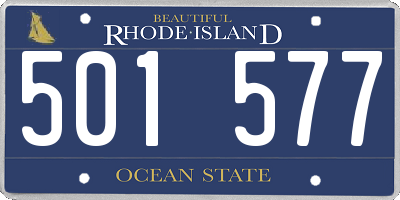 RI license plate 501577