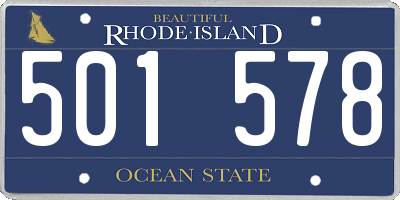 RI license plate 501578