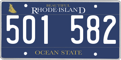 RI license plate 501582