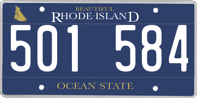 RI license plate 501584