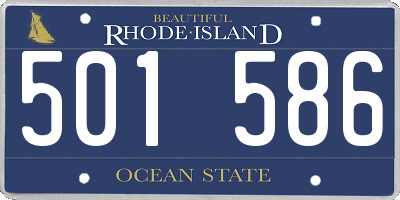 RI license plate 501586