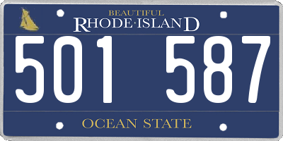 RI license plate 501587