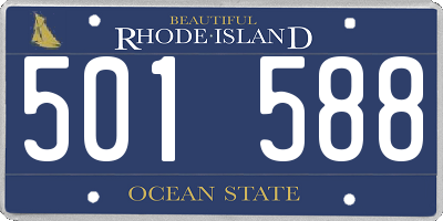 RI license plate 501588
