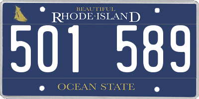RI license plate 501589