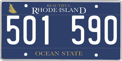 RI license plate 501590