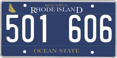 RI license plate 501606