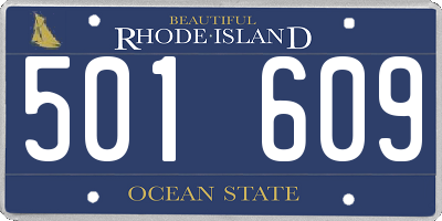 RI license plate 501609
