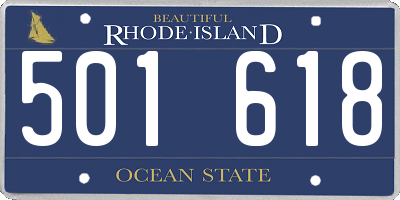 RI license plate 501618