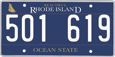 RI license plate 501619