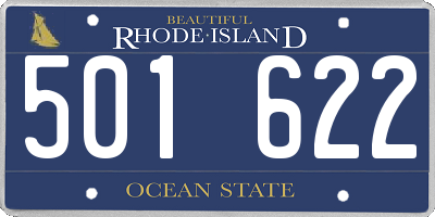 RI license plate 501622