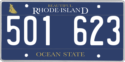 RI license plate 501623