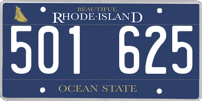 RI license plate 501625