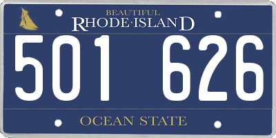 RI license plate 501626