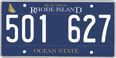 RI license plate 501627