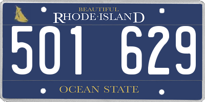 RI license plate 501629