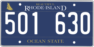 RI license plate 501630