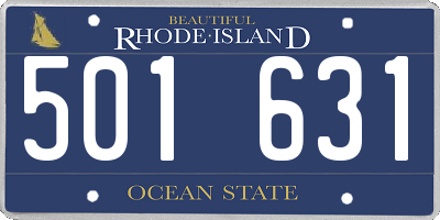 RI license plate 501631
