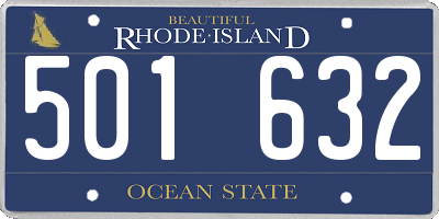 RI license plate 501632