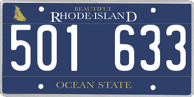 RI license plate 501633