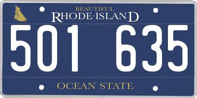 RI license plate 501635
