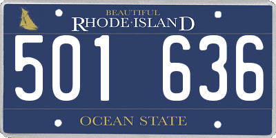 RI license plate 501636