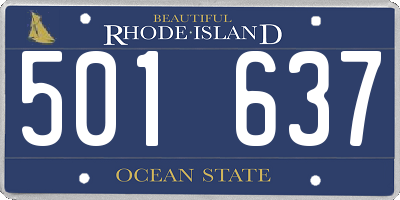 RI license plate 501637