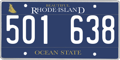 RI license plate 501638